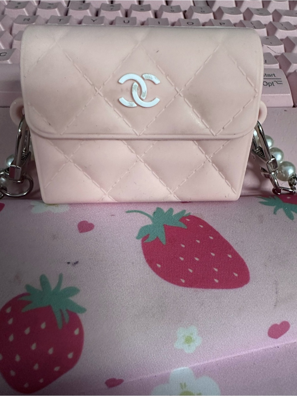 CC pink earbud case!